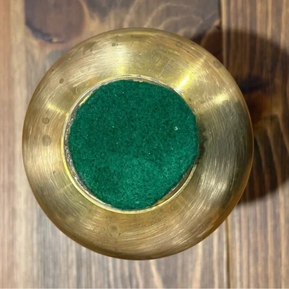 Vintage solid brass rope design bud vase - Picture 11 of 11